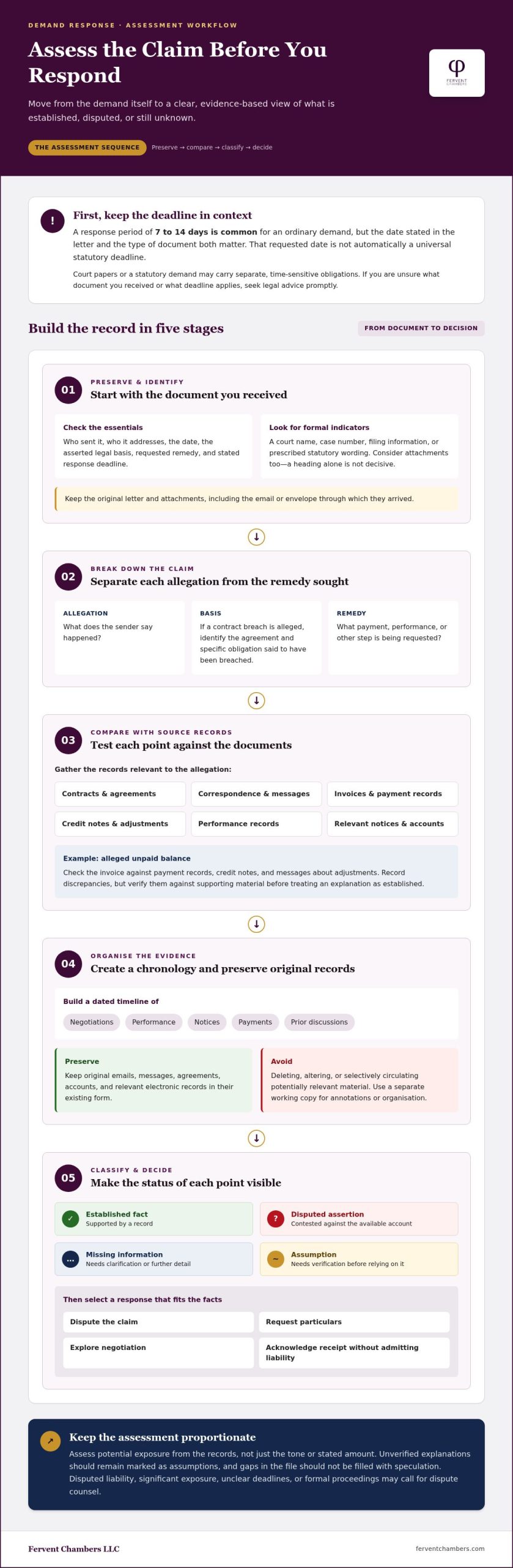 Responding to a Letter of Demand in Singapore: A Guide